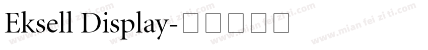 Eksell Display字体转换